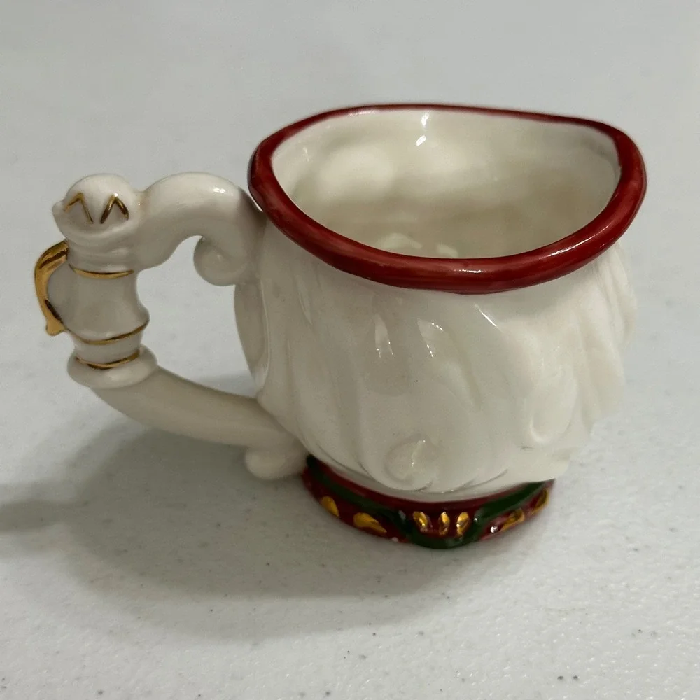 Bavarian Claus Santa Figural Ceramic Teapot & Mug Set Christmas Seasonal Decor - Picture 6 of 9